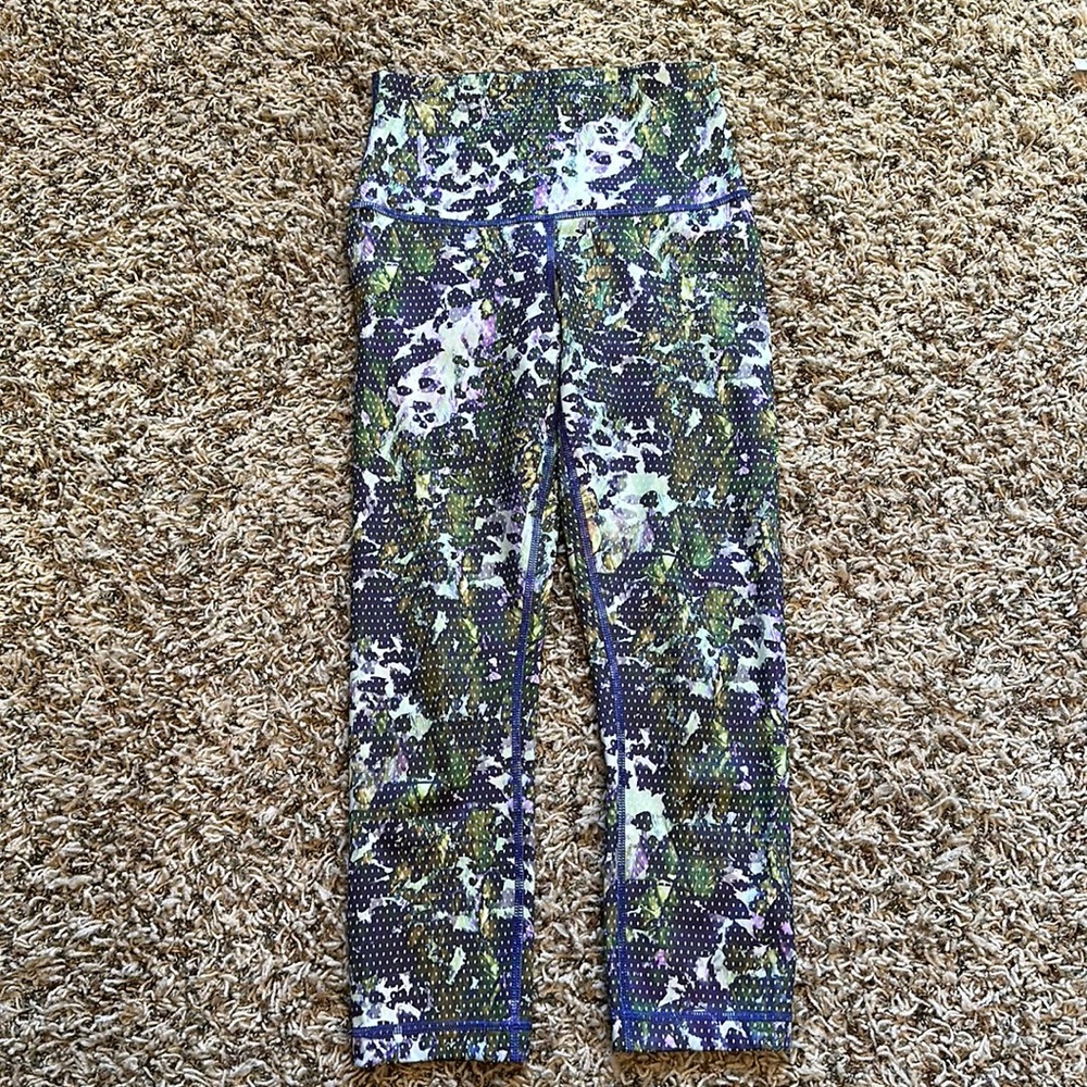 Lululemon Wunder Under II Floral Crop Leggings